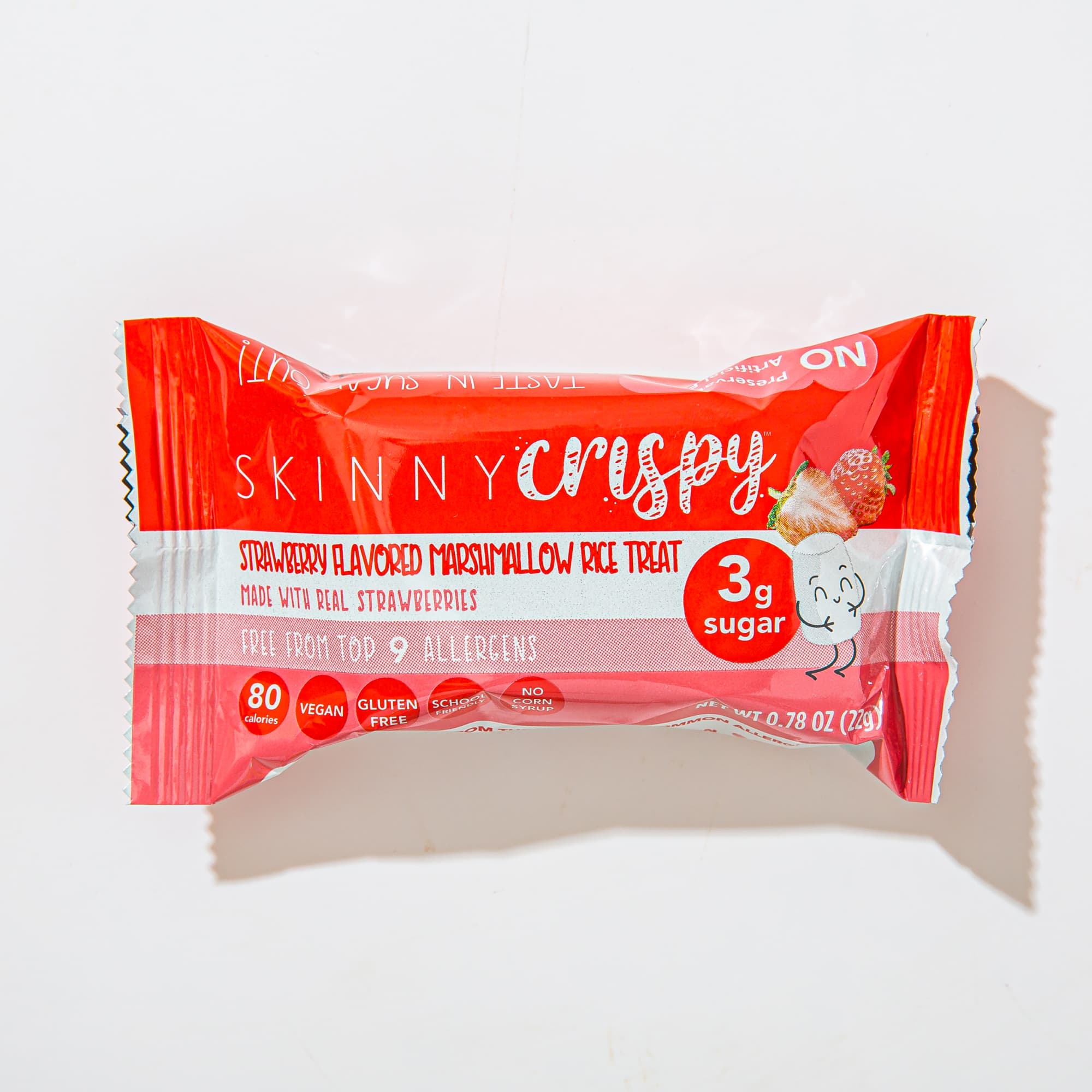 Wrapped Strawberry Skinny Crispy Bar