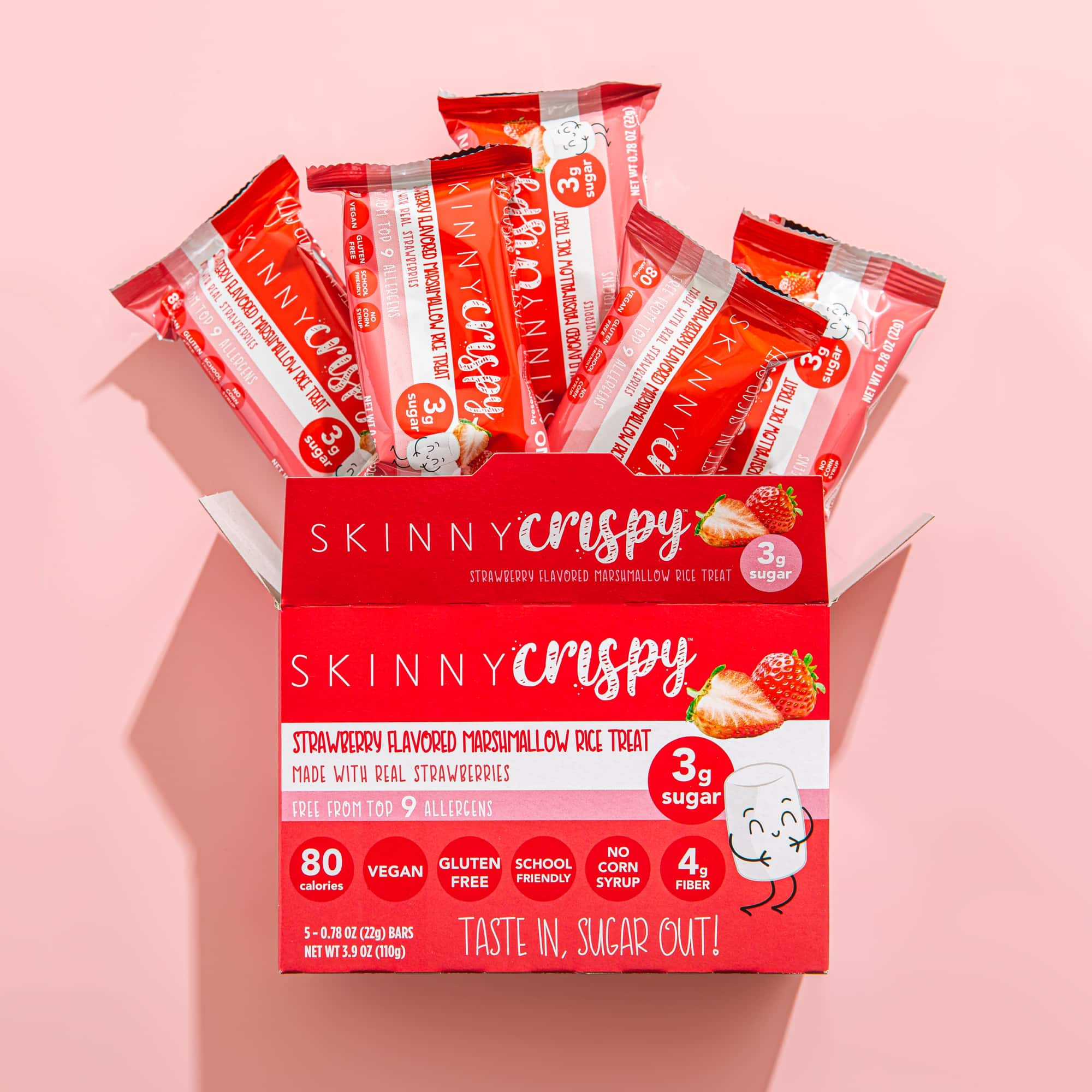 Strawberry Skinny Crispy Package with Bars